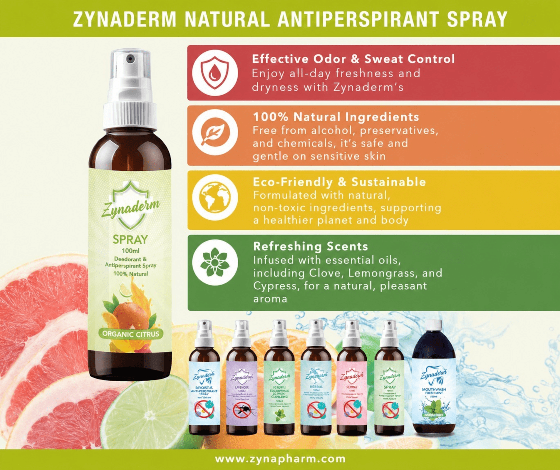 Zynaderm Deodorant & Antiperspirant 100ml - Image 2