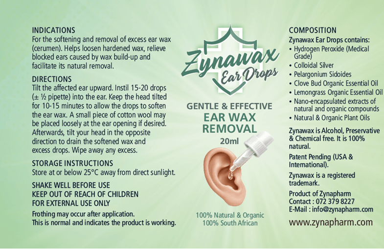 Zynawax Ear Drops 20ml - Image 2